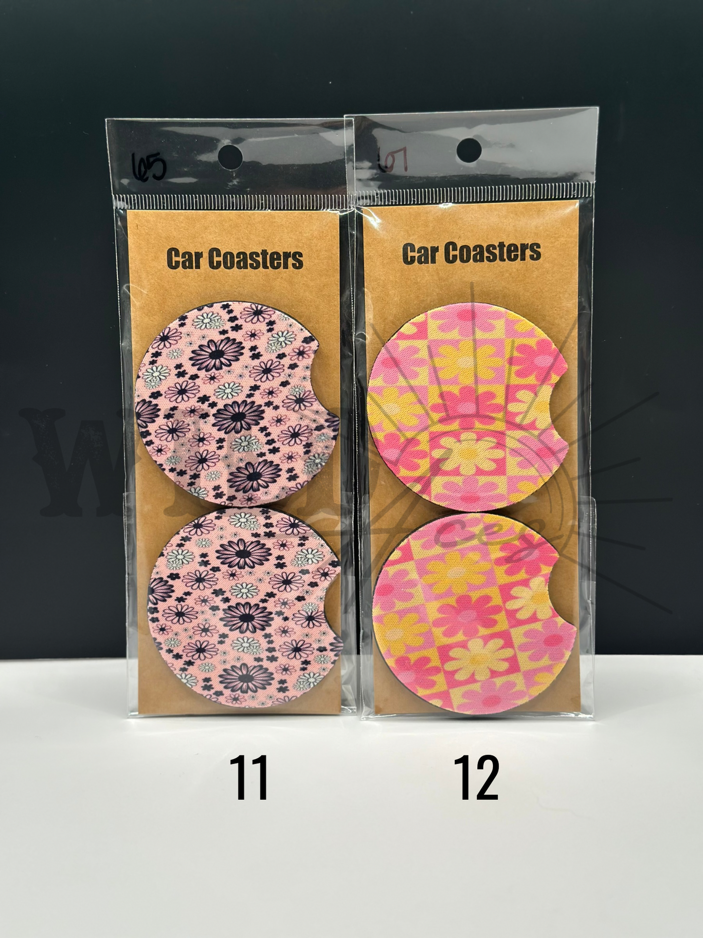 FLORAL CAR COASTERS