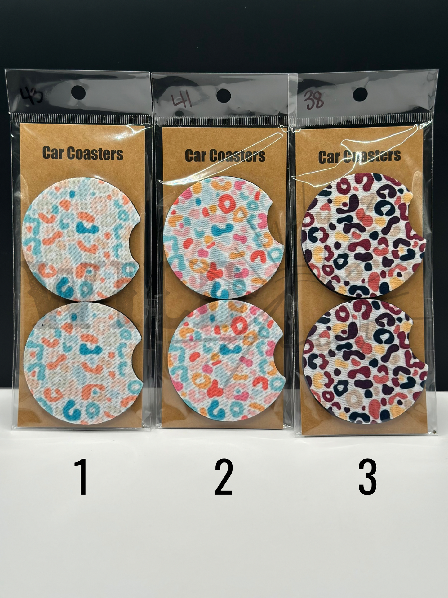 ANIMAL/ANIMAL PRINT CAR COASTERS
