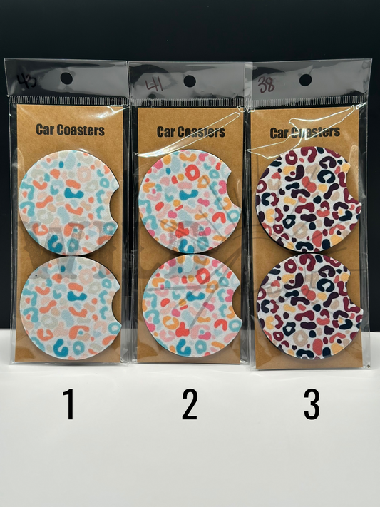 ANIMAL/ANIMAL PRINT CAR COASTERS