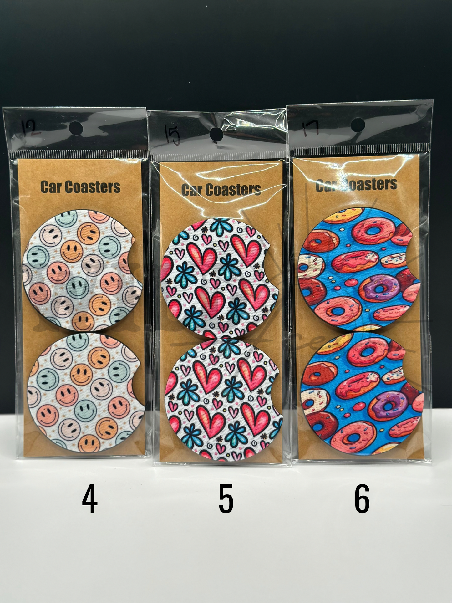 PATTERN CAR COASTERS