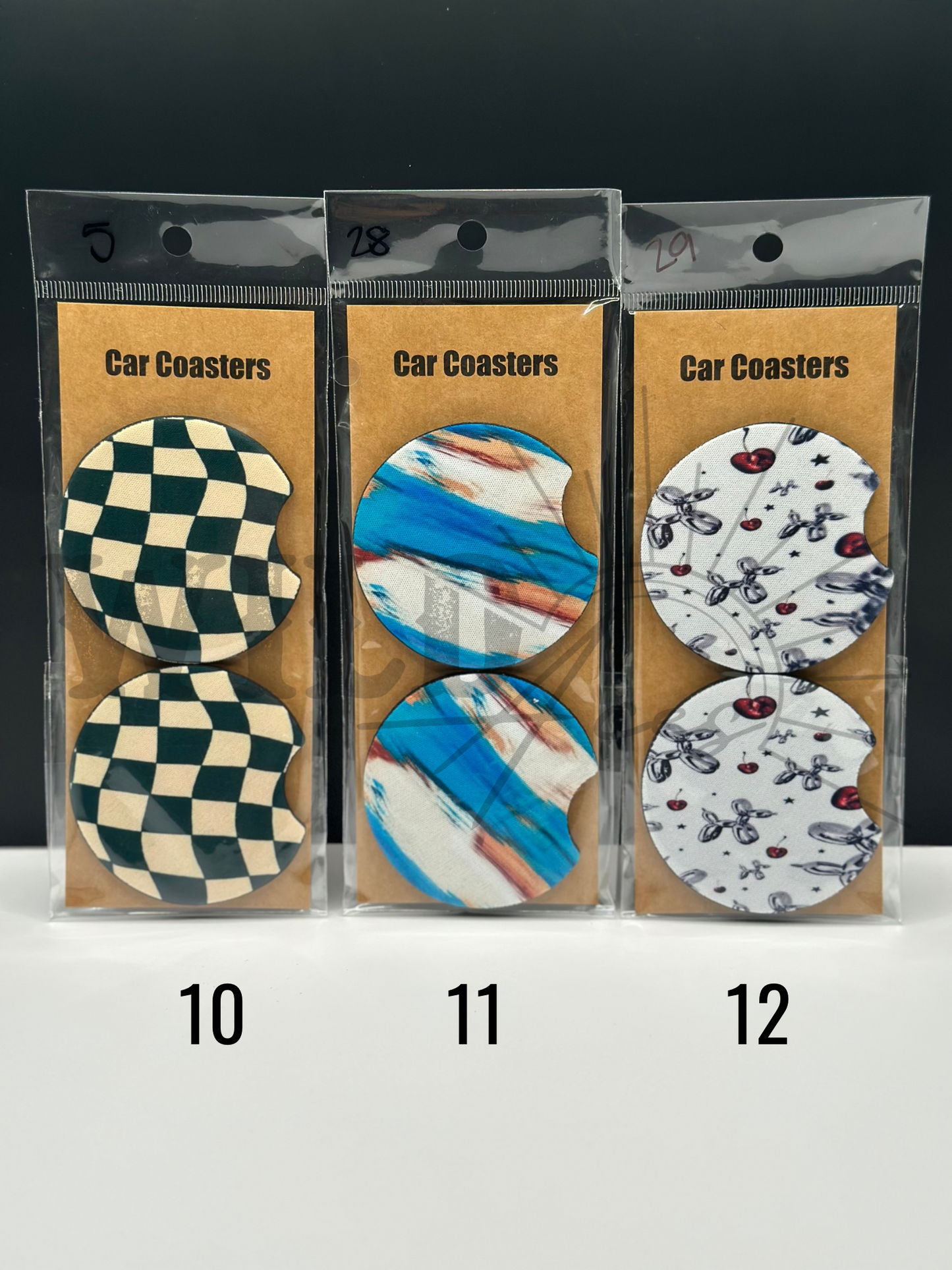PATTERN CAR COASTERS
