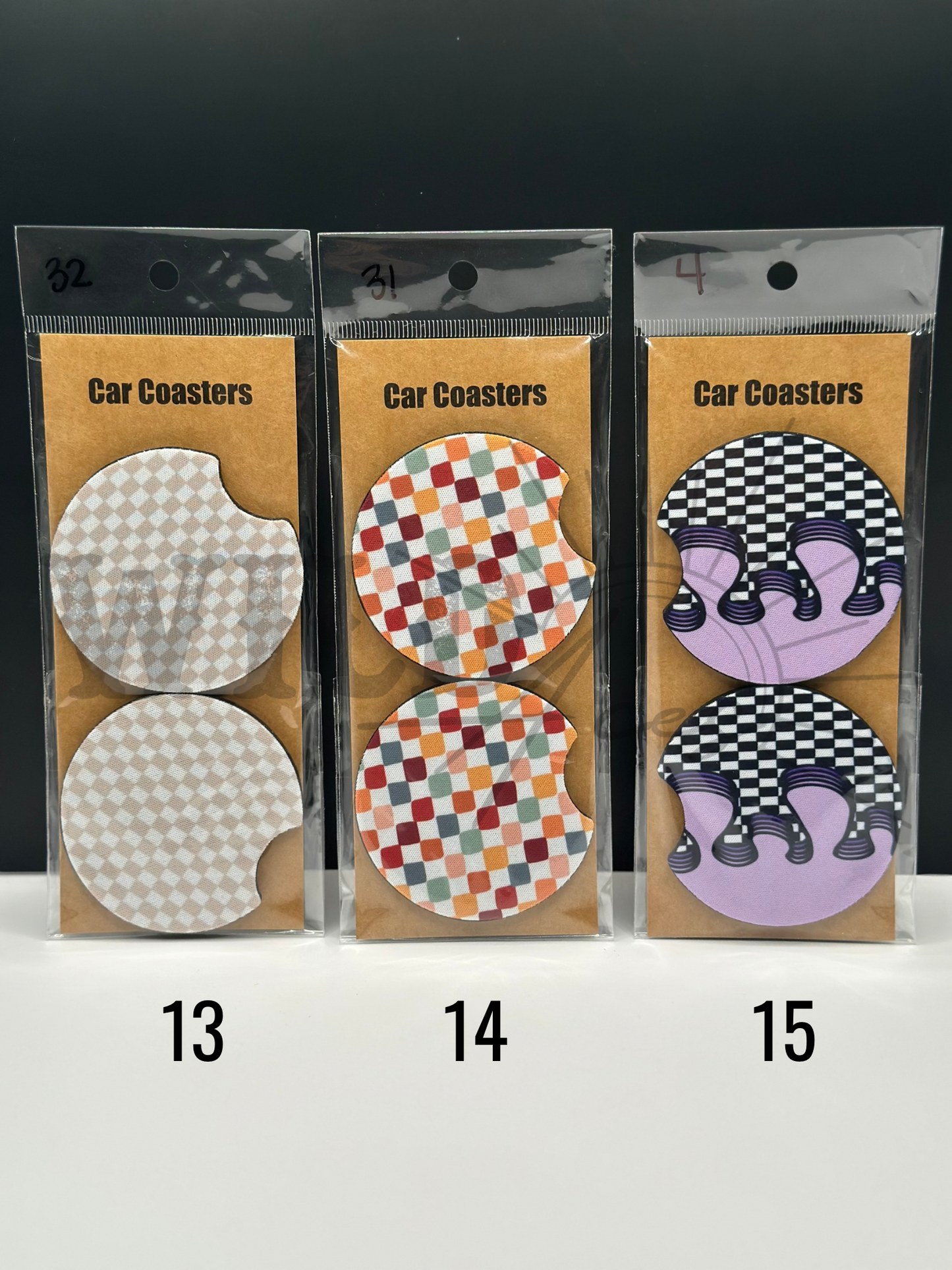 PATTERN CAR COASTERS