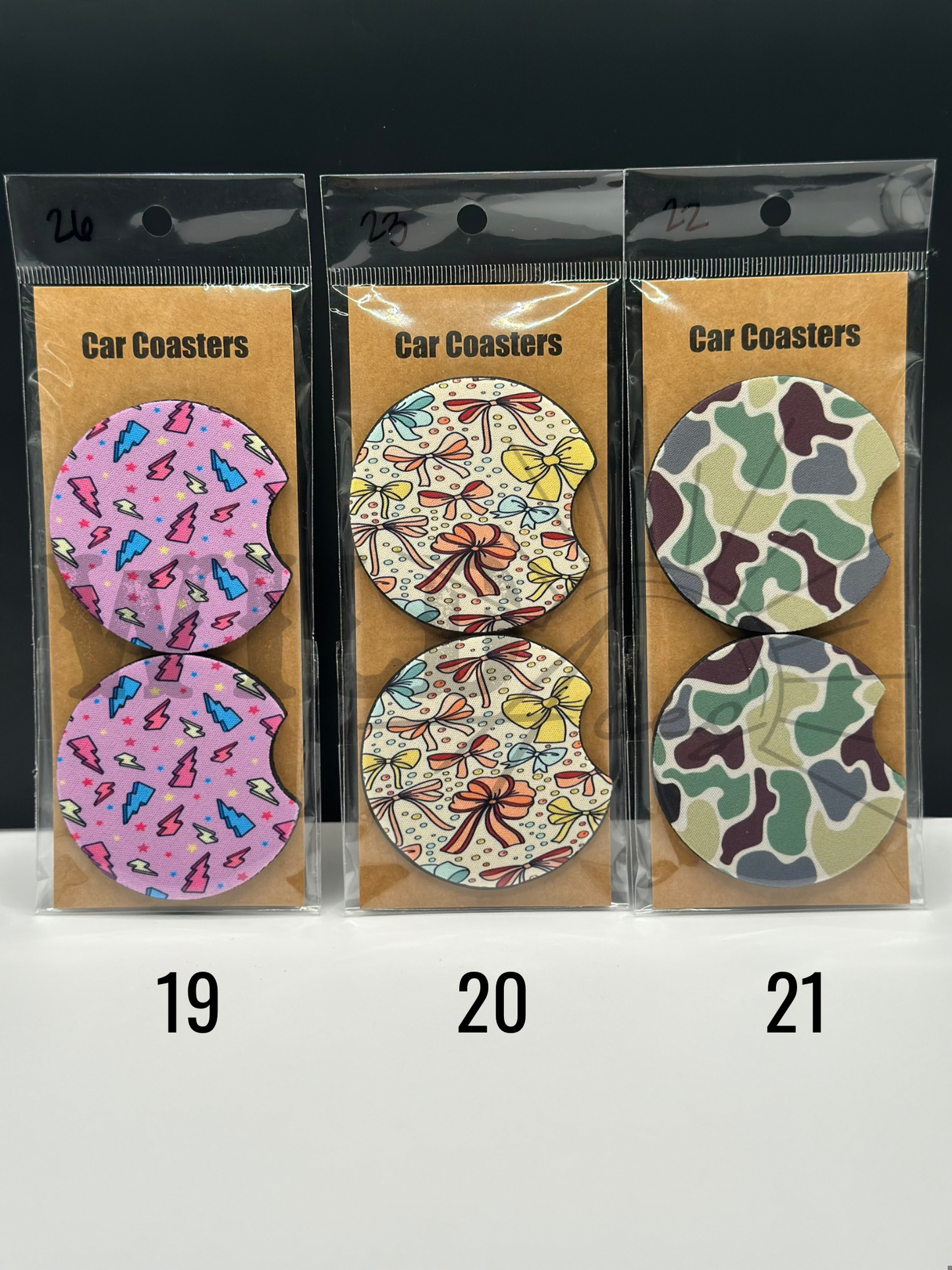 PATTERN CAR COASTERS