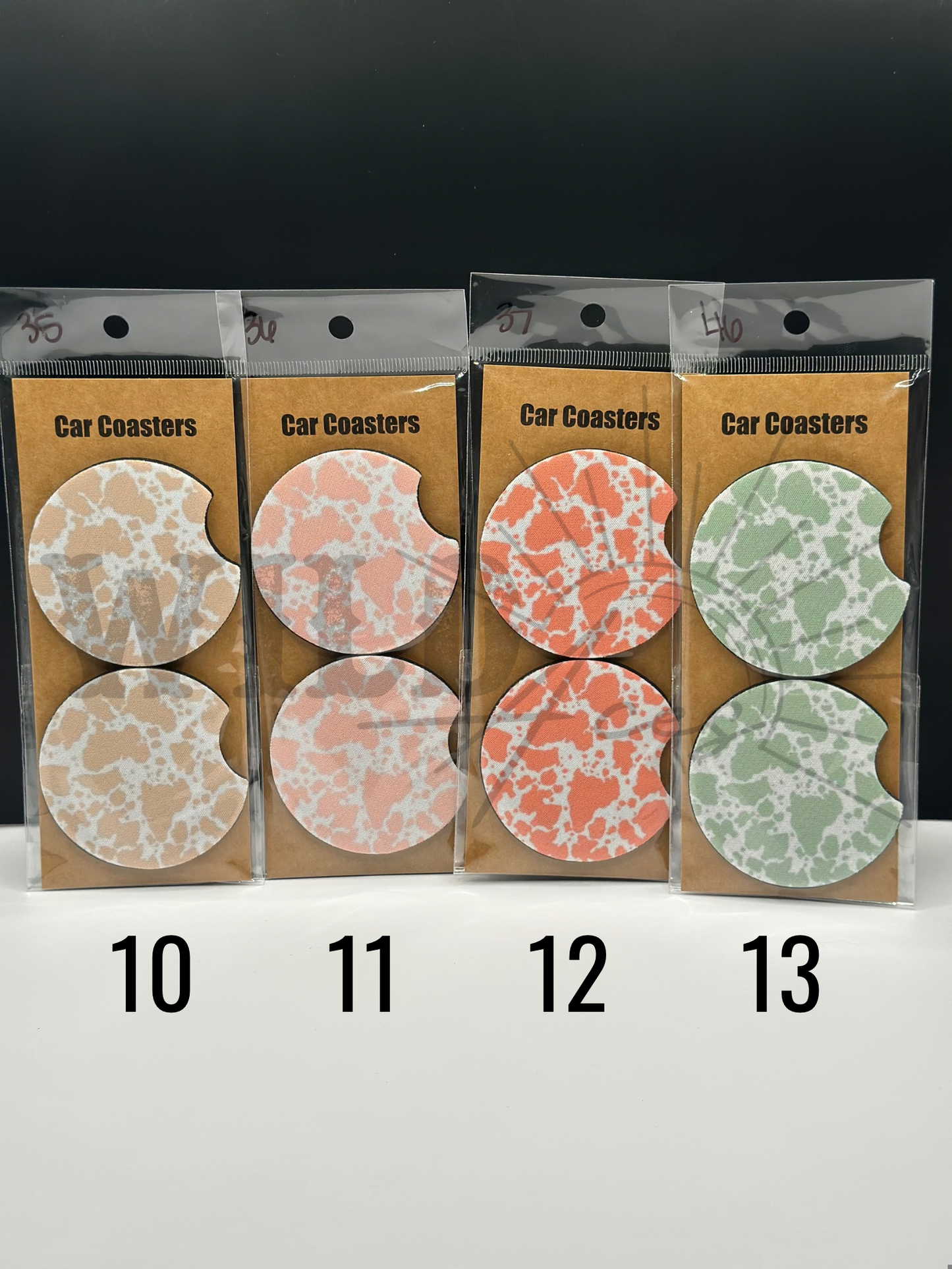 ANIMAL/ANIMAL PRINT CAR COASTERS